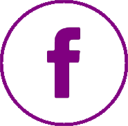 Facbook logo in paarse kleur